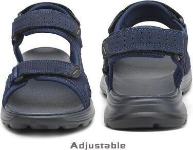 Чоловічі сандалі FLARUT для трекінгу та активного відпочинку, шкіра, відкритий носок, сині (45 EU)