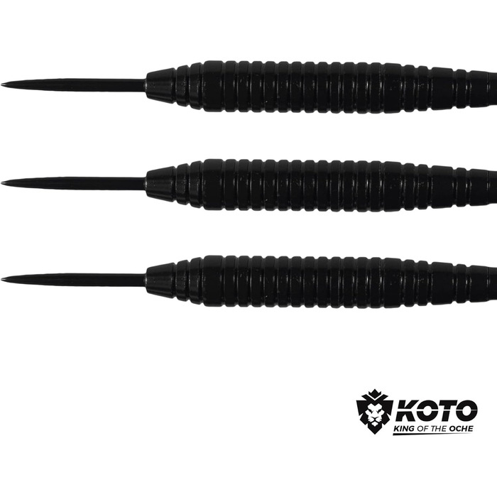 Набір аксесуарів для дартсу KOTO King Pro+ Steeltip, 90 шт, чорний, з оперенням, стрижнями, тримачами та захистом