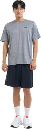 Чоловічі бігові шорти Under Armour Tech Graphic Short, чорні з графітовим принтом