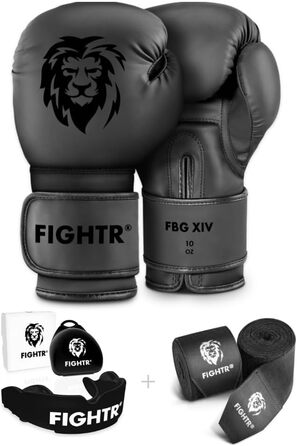 Набір для боксу FIGHTR® Starter Set: рукавички, бандажі, капу, сумка | Розміри 8-16 oz