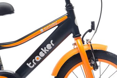 Дитяче велосипед Sun Baby Tiger Tracker 16 дюймів (Neon Orange) з бічними колесами для хлопчиків 2-6 років