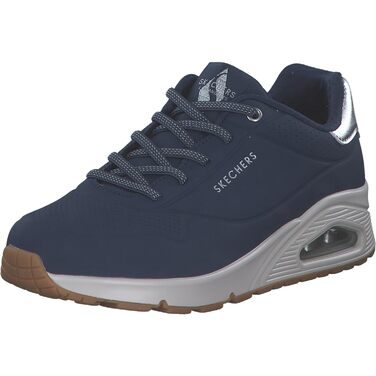 Кросівки жіночі Skechers UNO Shimmer Away Navy/Rosegold (42 EU) з Durabuck, Duraleather та сітки