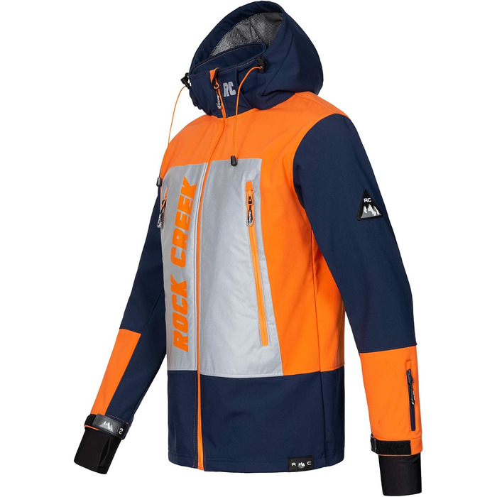 Чоловіча куртка-софтшелл Rock Creek Outdoor H-238, темно-синя, розмір 3XL