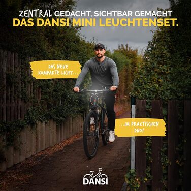 Набір передніх велоліхтарів DANSI StVZO I LED – яскраве світло (25/10 Lux, акумуляторний)