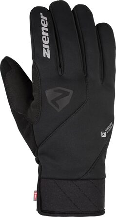 Чоловічі зимові велорукавички Ziener Donni, Primaloft, Gore-Tex Infinium, чорні, розмір 8