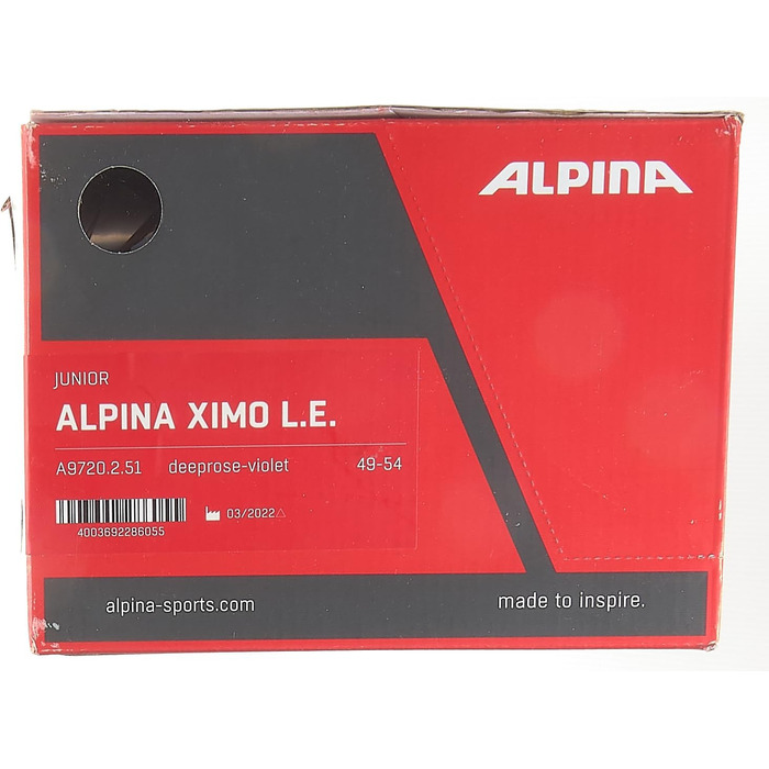 Дитячий велосипедний шолом ALPINA XIMO L.E., легкий, ударостійкий, з LED-підсвіткою, deeprose-violet матовий, 49-54 см
