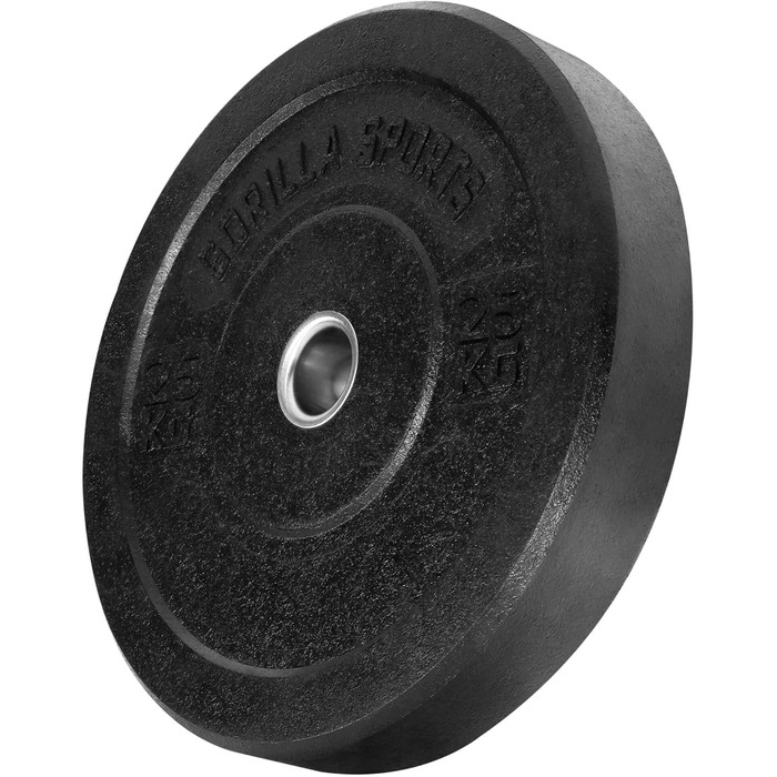 Гумові олімпійські диски GORILLA SPORTS 2x25 кг, 50 мм, для штанги