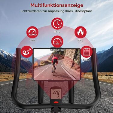 Спін-байк JOROTO для дому з Bluetooth та додатком, магнітний безшумний опір, LCD-дисплей, до 150 кг, з тримачем для гантелей та пляшки