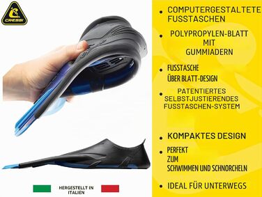 Ласти CRESSI Agua Short 43/44 Schwarz - для снорклінгу, плавання та тренувань