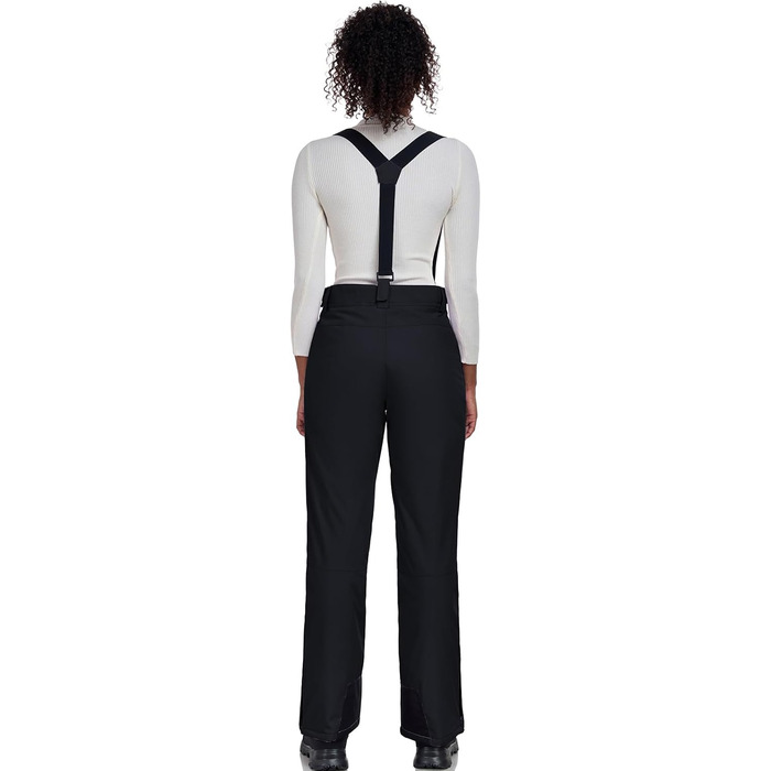 WOWULOVELY Жіночий зимовий комплект для катання на лижах, водонепроникний, вітронепроникний: куртка та штани, ізольований сноуборд, білий (M, Чорний)