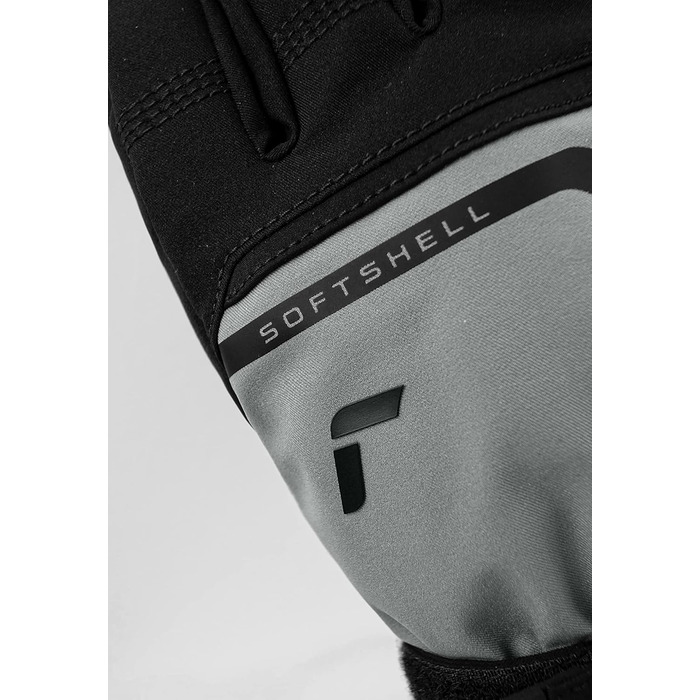 Чоловічі лижні рукавички Reusch Primus R-Tex XT, водонепроникна мембрана, теплі зимові рукавички Softshell, сірі/чорні, розмір 11