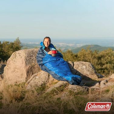 Сплячий мішок Coleman Fision 100: легкий літній спальник для дорослих, 208 x 81/45 см, для кемпінгу та дому