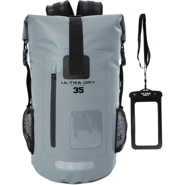 Водонепроникний рюкзак Dry Bag преміум-класу 35/55L, мішок для телефону, ідеальний для водних видів спорту, походів, риболовлі та кемпінгу (сірий)