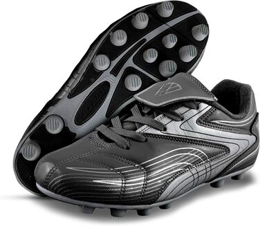 Футбольні бутси Vizari Striker JR FG для дітей - шипована підошва, Outdoor, чорно-срібні, 36 EU
