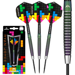 Дартс-набір Mission Darts Ryan Joyce Relentless, 95% вольфрам, PVD-покриття, сталева голка, різні ваги