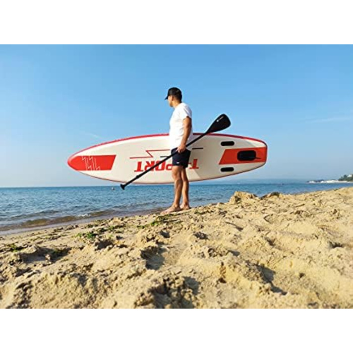 Надувна SUP-дошка для веслування стоячи 320×81×15 см з веслом, насосом і аксесуарами, універсальна для всіх рівнів, міцний серфборд