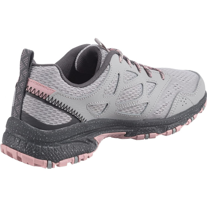 Кросівки Skechers 38 EU сірі зі шкіри та сітчастої тканини, рожева окантовка