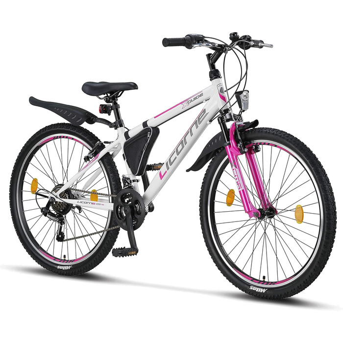 Гірський велосипед Licorne Bike Guide Premium 26 дюймів, 21 швидкість, для дівчат, хлопців, чоловіків і жінок