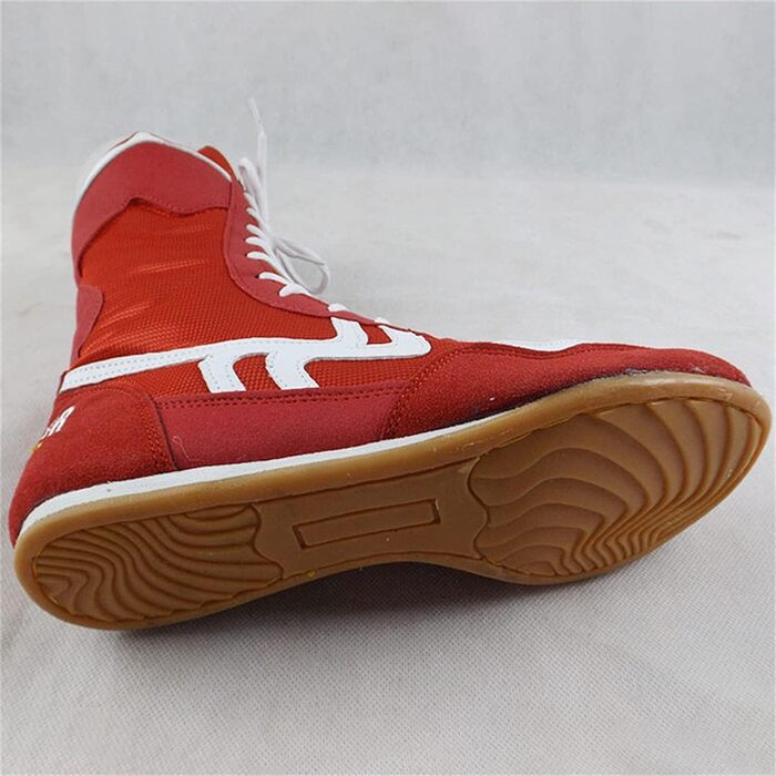 Боксерські кросівки High Top для жінок, легкі, для кікбоксингу та боротьби, комфортні, червоні (37 EU)
