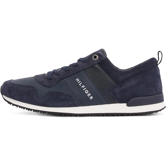 Кросівки Tommy Hilfiger чоловічі Runner Iconic з шкіри та замші, блакитний, 46 EU