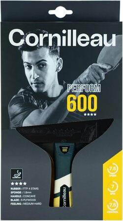 Набір для пінг-понгу Cornilleau Perform 600 – збалансований, для швидкості та обертання, ITTF 4 зірки, AERO-технологія, 5-шарове дерево