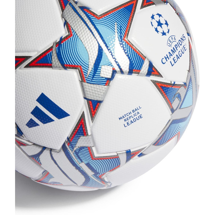 Футбольний м'яч Adidas UEFA Champions League, репліка, розмір 5, білий, сертифікат FIFA, унісекс