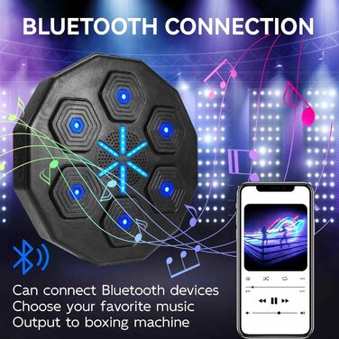 Електронна боксерська машина-мішень з підсвіткою, Bluetooth та сенсорами, для тренувань, з дорослими рукавичками