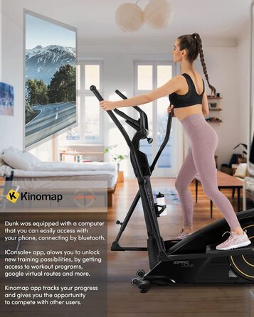 Zipro Crosstrainer Dunk: еліптичний тренажер для дому, до 150 кг, 16 рівнів опору