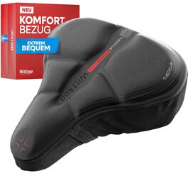 Подушка на сидіння велосипеда WITTKOP з гелевою подушкою та піною з пам'яті I Ергономічний велосипедний чохол для жінок та чоловіків з 3-зонною системою I Зручний велосипедний сидіння для Peloton та велосипедного сидіння (CITY)