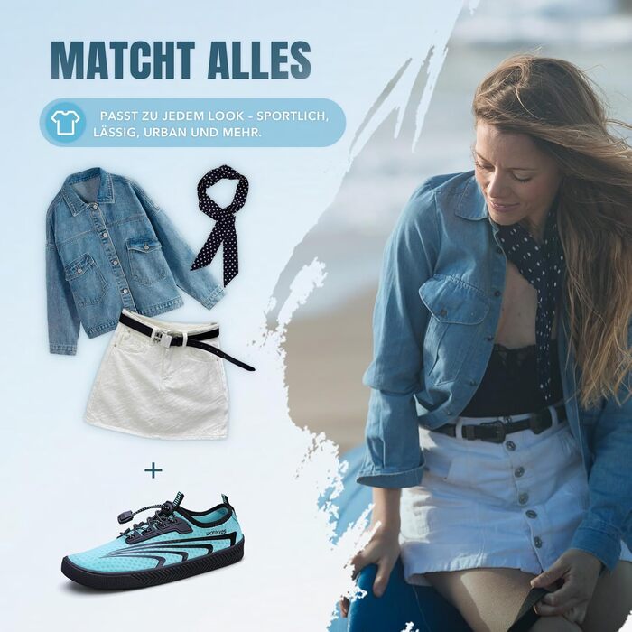 Чоботи для плавання WateLves: чоловічі та жіночі, для пляжу, аквашузи, босоніжки для плавання, швидко сохнуть, колір: місячний зелений, розмір EU 37