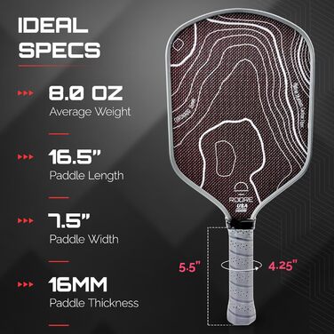 Roore Pickleball: Шлагбаум для піклболу з PET-титаном та ковкою з піною, 16 мм, сертифікований USAP