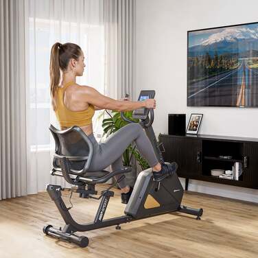 Горизонтальний велотренажер Hop-Sport HS-4500L Arkil чорно-золотистий