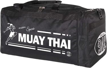 Спортивна сумка BAY XL для тайського боксу, Muay Thai, K-1, MMA, чорна, 70x32x30 см, принт Таїланд