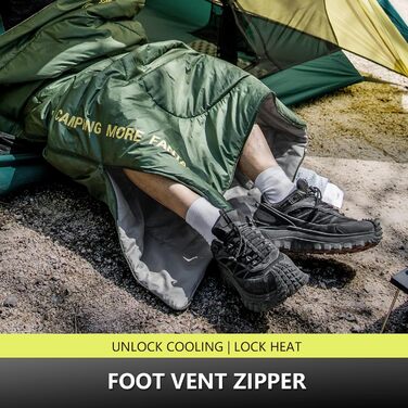 Спальний мішок BISINNA літній, ультралегкий (190x75 см), 680 г, тихий, компактний (27x15 см) для кемпінгу, фестивалів, гостей