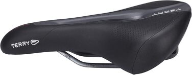 Жіночий велосипедний сідло Terry Figura GTC Gel з CrMo-основою, WeatherMax Dura Silk, чорний, ширина 12-15 см