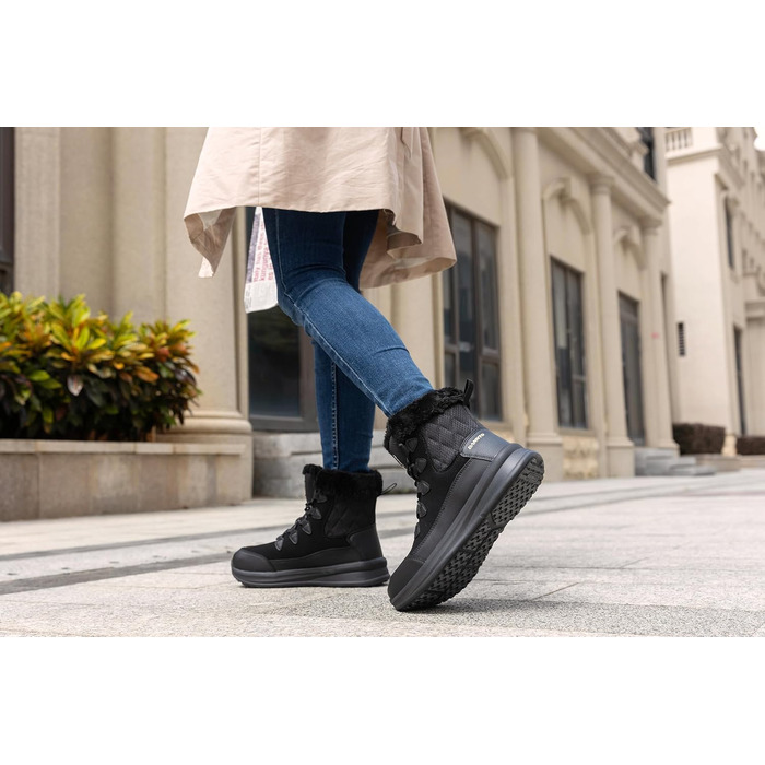 Чоботи зимові жіночі DANNTO, чорні, 41 EU, теплі, з підкладкою, непромокаючі