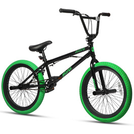 Дитячий велосипед AVASTA Hesper 20 дюймів BMX Freestyle з 4 підніжками, білий, для хлопчиків 6-14 років та початківців
