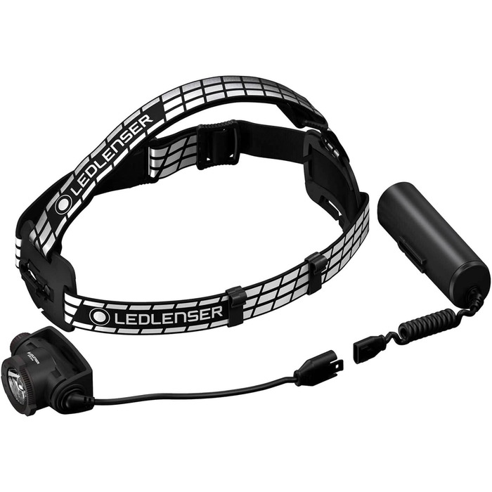 Ліхтар налобний LED Ledlenser H7R Signature, 1000 люмен, акумуляторний, водонепроникний IP67, регульований, з постійним світлом, дальність 250м, USB-кабель