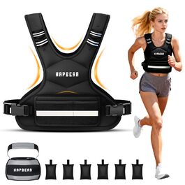 Вага для тренувань HAPBEAR регульована – вага для фітнесу 1,8–4,5 кг з кишенею для гантелі, чорна