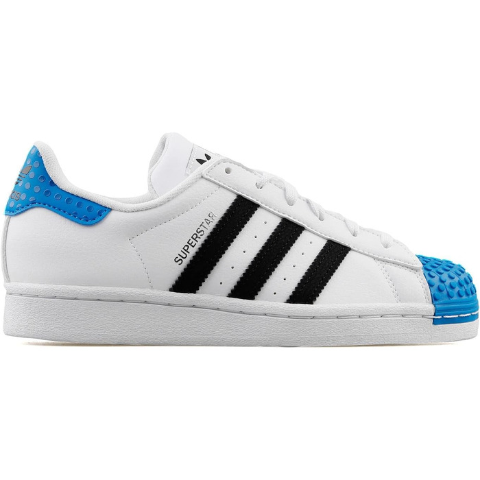 Дитячі кросівки adidas Superstar J — біло-чорно-блакитні (35.5 EU)