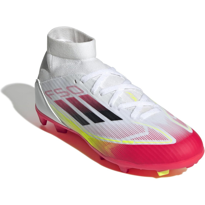 Дитячі футбольні бутси adidas F50 League Mid FG/MG - Білі, Чорні, Жовті (28 EU)