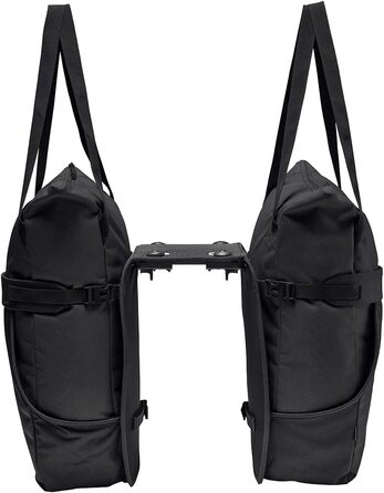 Велосипедна сумка VAUDE TwinShopper 44 л, чорна, з дощовиком, окреме використання, шопер, універсальний розмір