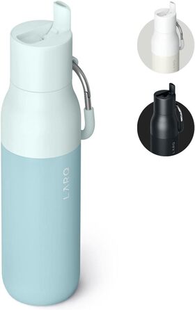 LARQ пляшка Flip Top 740 мл – ізольована сталева пляшка з трубочкою, багаторазова для спорту, тренувань і подорожей, зберігає напої холодними, колір Seaside Mint