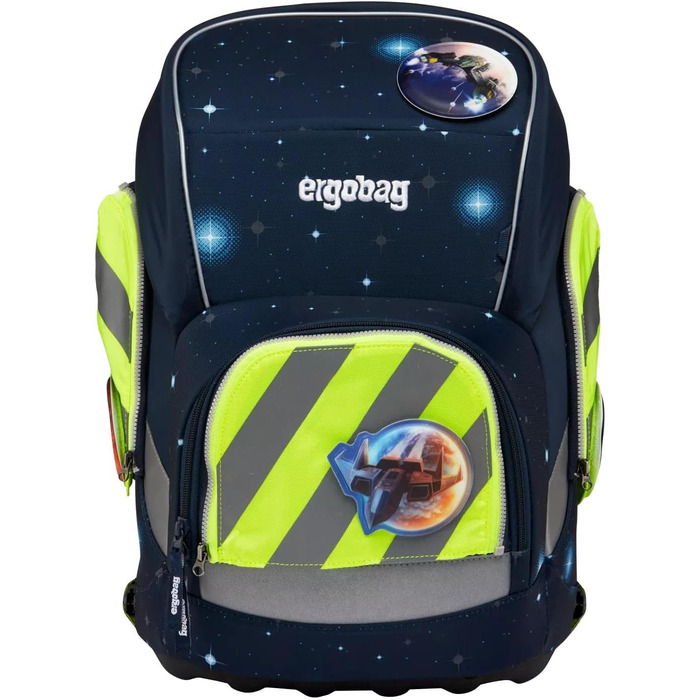 Комплект безпеки ergobag з відбивачами для рюкзаків pack, cubo, cubo light (жовтий, 3 шт, універсальний розмір, після липня 2019)