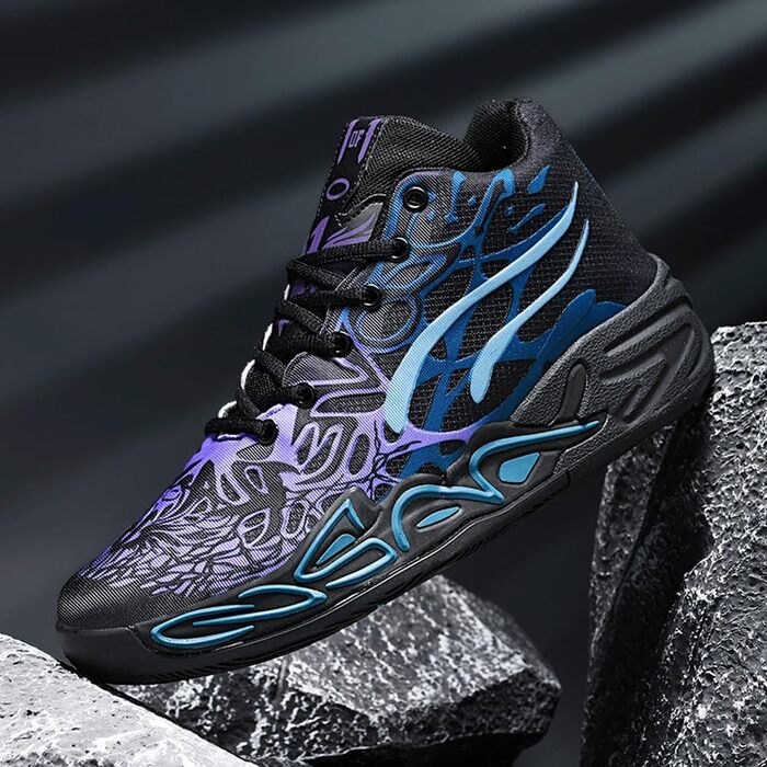 Чоловічі баскетбольні кросівки для студентів, антиковзаючі, зносостійкі, модні спортивні кросівки, великі розміри, червоно-зелені (42 EU, Heizi)