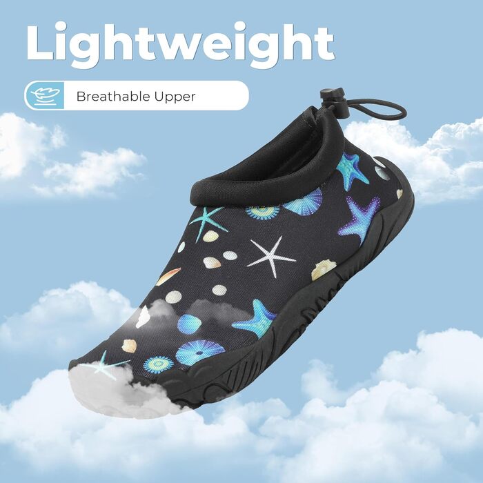 Дитячі шльопанці Mishansha для плавання та басейну, дихаючі, антиковзкі, розмір 24-35, блакитний/чорний