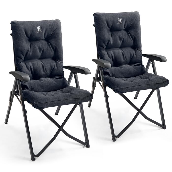 Кемпінговий стілець EVER ADVANCED складний, регульована спинка, 150 кг, 2 шт. - для кемпінгу, саду, риболовлі