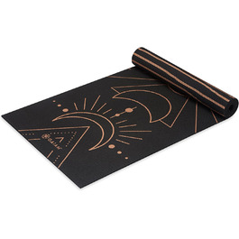 Йога мат Gaiam Premium 6 мм - двостороння, товста, нековзна для йоги, пілатесу та вправ на підлозі (172,7 x 61 x 6 мм) Cosmic Energy