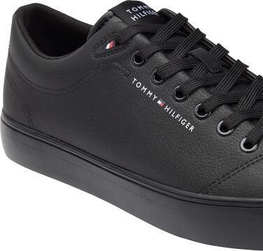 Чоловічі шкіряні кросівки Tommy Hilfiger Th Hi Vulc Core Low LTH Ii ESS (FM0FM05511), чорні, розмір 44 EU