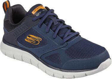 Чоловічі кросівки Skechers Track Syntacsneakers, спортивне взуття, 41 EU, темно-синій колір, шкіра та сітка